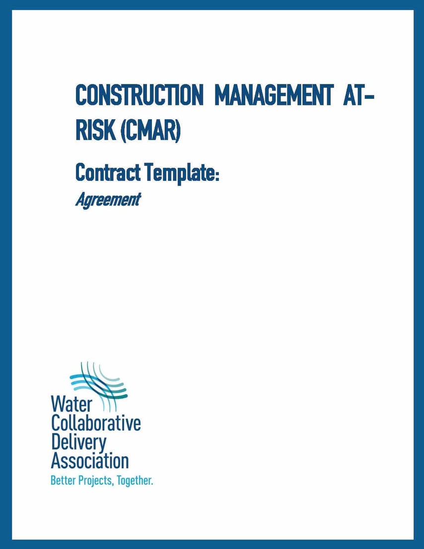 WCDA CMAR Contract Template WCDA CMAR Contract Template
